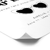 Poster Lunettes de soleil Mariage rétro moderne Favoriser (Coin)