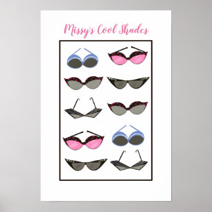 Poster Lunettes de soleil rétroactives personnalisées