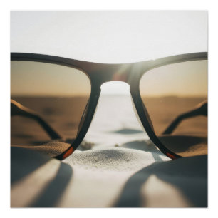 Poster Lunettes de soleil sur le sable