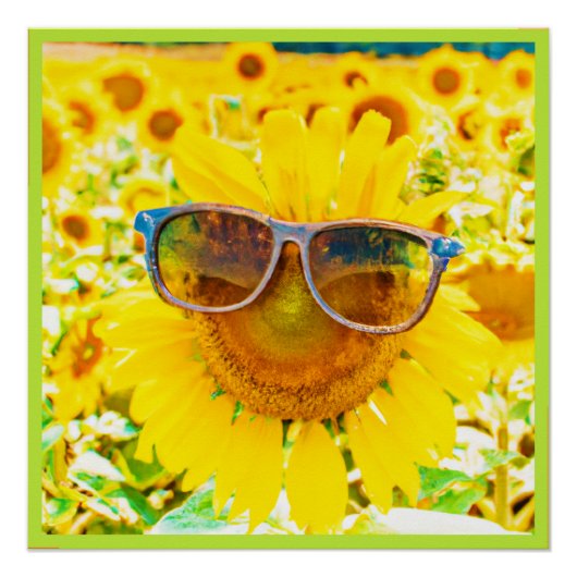Poster Lunettes de soleil Tournesol Chic (Devant)