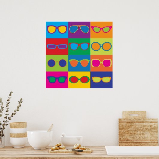 Poster Lunettes de vue Pop Art (Cuisine)