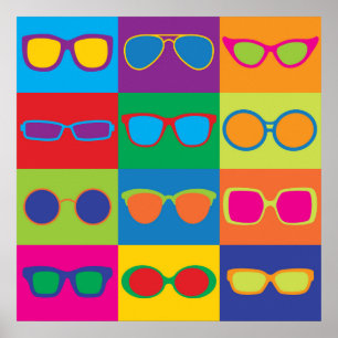 Poster Lunettes de vue Pop Art
