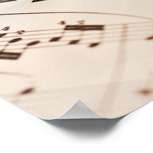 Poster Lunettes de vue sur Partition (Coin)