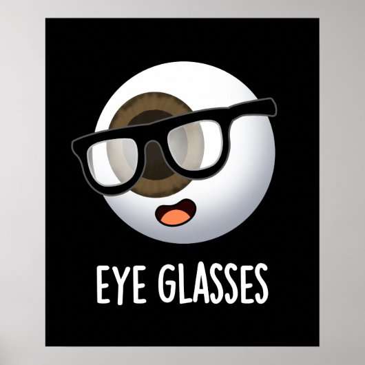 Poster Lunettes Drôles de blagues sur le globe oculaire F (Devant)