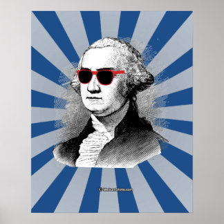 Poster Lunettes du parti George Washington