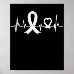 Poster Lung Awareness Pearl Ribbon