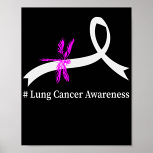Poster Lung Awareness Pearl Ribbon