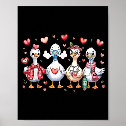 Poster Lung Squad Resratory Therast Silly Goose Valentine (Devant)