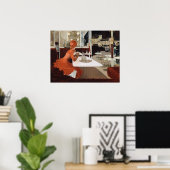 Poster Lungren Dans Le Café Peinture (Bureau à domicile)