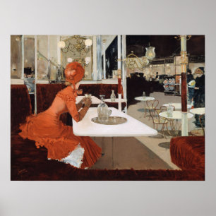 Poster Lungren Dans Le Café Peinture