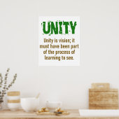 Poster L'unité est la vision - Citation d'unité (Cuisine)