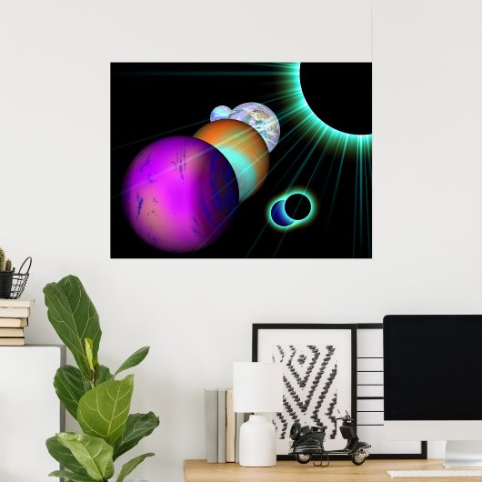 Poster L'univers (Bureau à domicile)