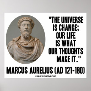 Poster L'Univers De Marcus Aurelius Est Un Changement De 