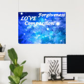 Poster L'univers du pardon d'amour de compassion (Bureau à domicile)