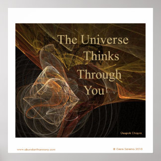 Poster L'Univers Pense À Travers Vous