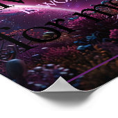 Poster L'univers travaille pour moi. Pourpre. (Coin)