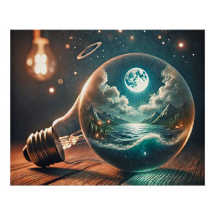 Poster L'Universe dans un Bulb