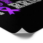 Poster Lupus Guerrier violet Ribbon Lupus Mois de sensibi (Coin)