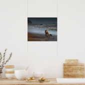 Poster Lurcher sur la plage (Cuisine)