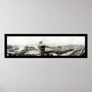 Poster Lusitania End Voyage Photo 1907