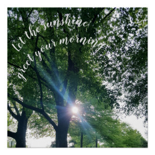 Poster lustré du lever du soleil du matin