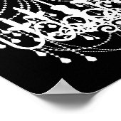 Poster Lustre noir et blanc Sweet 16 bannière VIP (Coin)