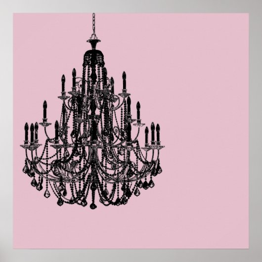 Poster Lustre rose Chic (Devant)