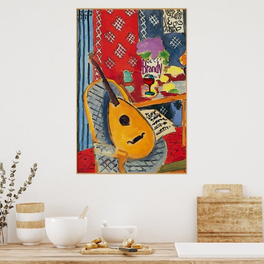 Poster Lute et verre Brandy (Cuisine)