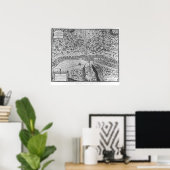 Poster Lutetia ou le premier plan de Paris (Bureau à domicile)