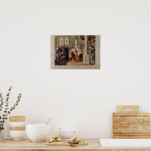 Poster Luther à la Diète des vers (Cuisine)