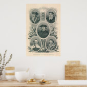 Poster Luther et réformateurs du XVIe siècle (Cuisine)