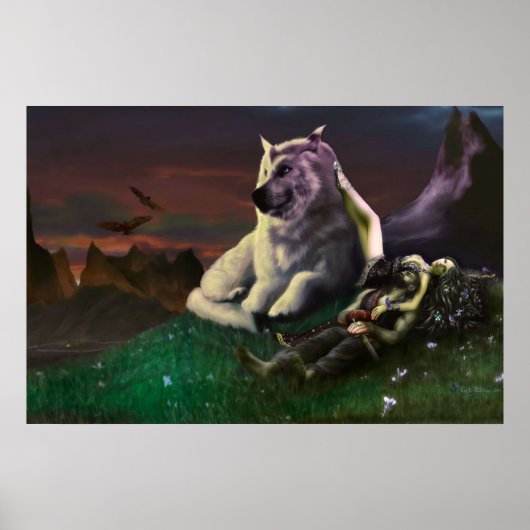 Poster Luthien tend Beren (Devant)