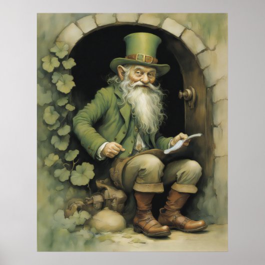 Poster Lutin aux trèfles  (Devant)
