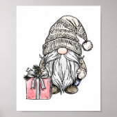Poster Lutin de Noël avec Cadeau (Devant)