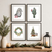 Poster Lutin de Noël avec Cadeau