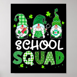Poster Lutin infirmière de l'équipe scolaire stéthoscope