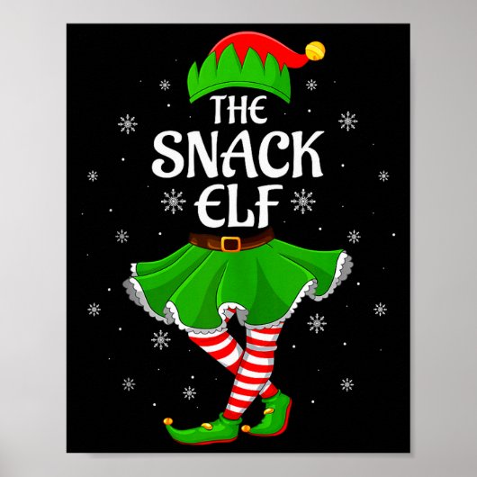 Poster Lutin snack Noël Famille Filles Femmes Équipe de l (Devant)