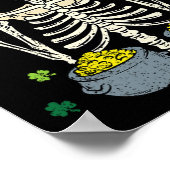 Poster Lutin squelette Saint-Patrick jour shamrock clou d (Coin)