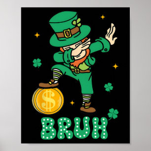 Poster Lutins Dabbing Saint Patrick Bruh Adolescents Garç