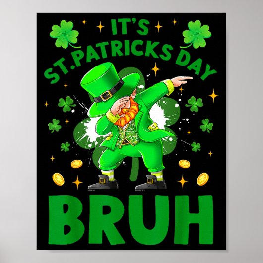 Poster Lutins de la Saint-Patrick faisant le dabbing sur (Devant)