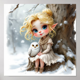 Poster Lutins et Harfang des neiges