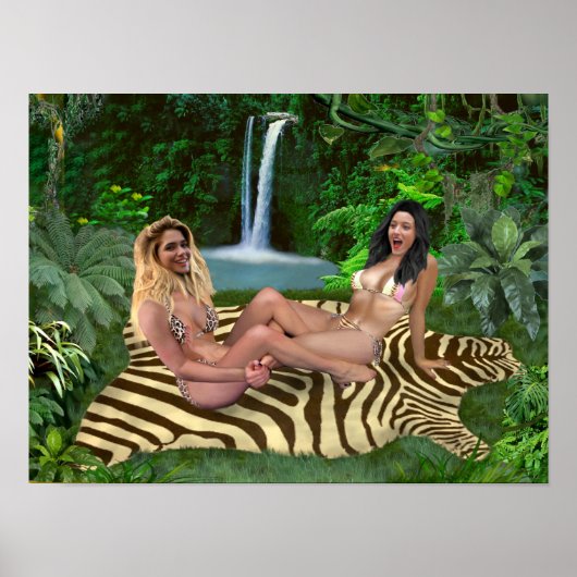 POSTER LUTTE À BASE DE CHATOUILLES ENTRE NANAS (Devant)