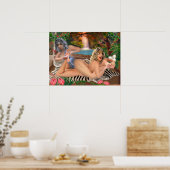 POSTER LUTTE À TICKLE DE LA JUNGLE (Cuisine)