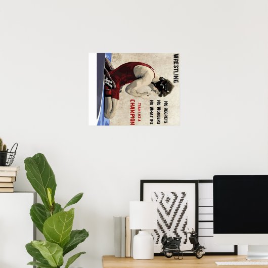 Poster lutte - aucun regret (Bureau à domicile)