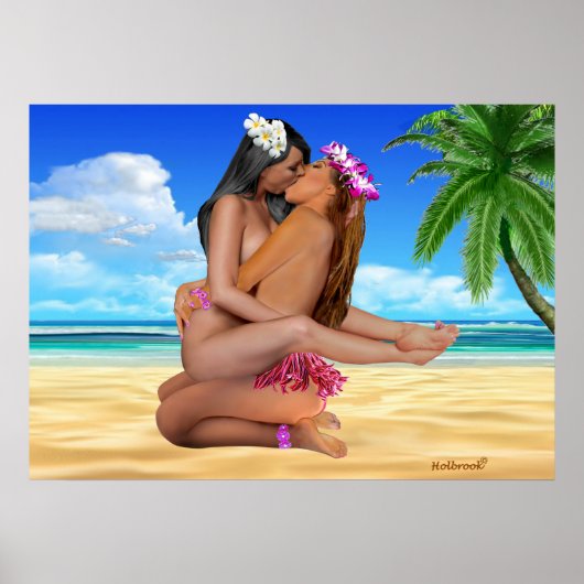 Poster Lutte avec baiser (Devant)