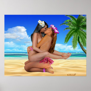 Poster Lutte avec baiser