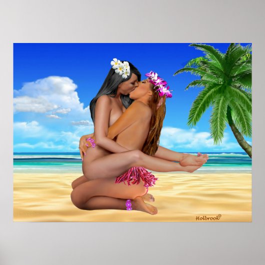 Poster Lutte avec baiser (Devant)