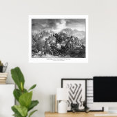 Poster Lutte contre la mort du général Custer (Bureau à domicile)