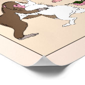 Poster Lutte contre le lièvre et le singe par Yoshitoshi (Coin)