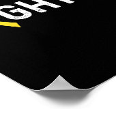 Poster Lutte contre le Ruban de sensibilisation au cancer (Coin)